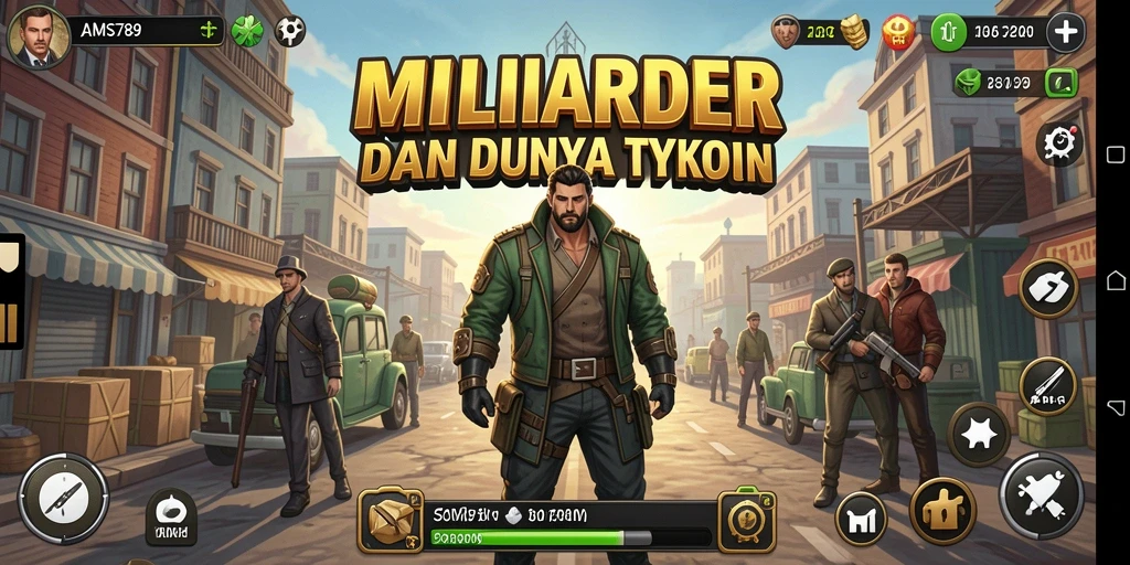 Tangkapan layar AMS789 menunjukkan gameplay manajemen bisnis yang seru.