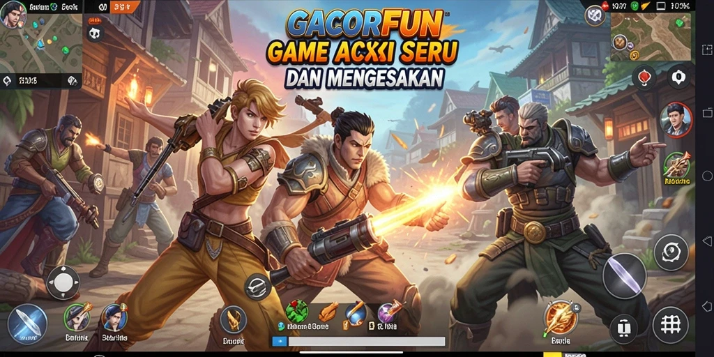 Tangkapan layar menampilkan aksi intens dalam GACORFUN.