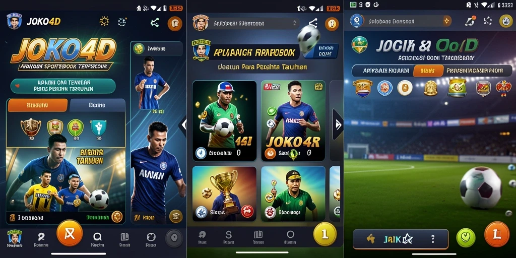 Tampilan aplikasi JOKO4D dengan fitur sportsbook yang lengkap.