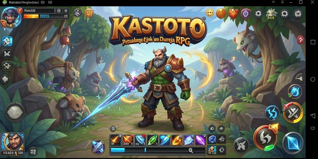 Tampilan gameplay KASTOTO yang menarik dalam dunia RPG.