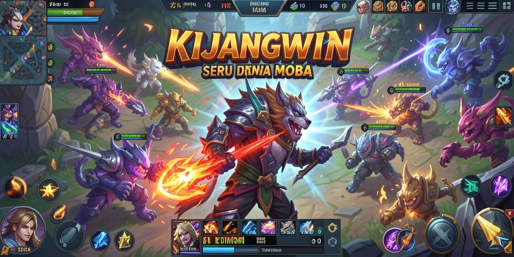 Tampilan gameplay seru KIJANGWIN di arena MOBA.