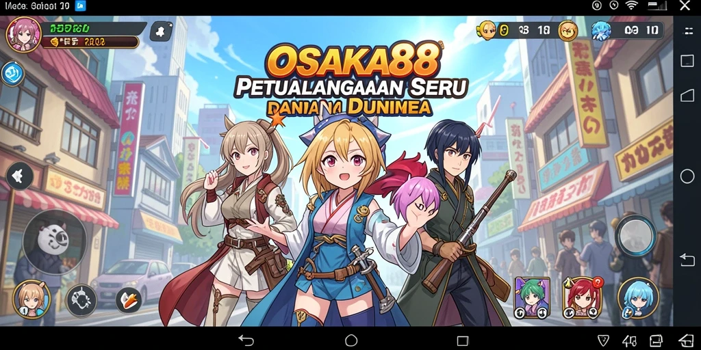 Screenshot gameplay OSAKA88 menampilkan aksi seru dan karakter ikonik.