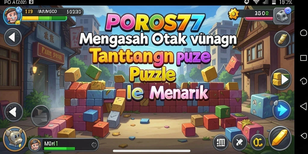 Screenshot gameplay POROS77 menampilkan tantangan puzzle yang mengasyikkan.
